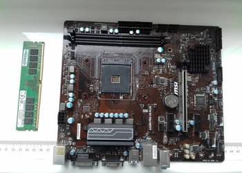 MSI A320M Pro-VD Plus + DDR4 16GB, Sprawne, AM4, DVI, VGA, SATA, USB3.1, mA