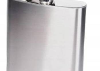 Duża Piersiówka ok. 540 ml 18OZ XXL Srebrna Matowo Chromowa Stal Nierdzewna