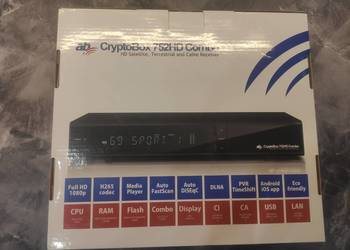 Odbiornik satelitarny dekoder AB CryptoBox 752HD Combo DVB-T2/S2/C