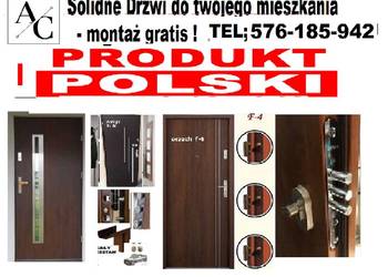 Drzwi akustyczne zewnętrzne wejściowe z montażem