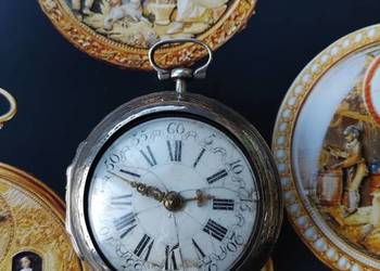 J. Miller. Srebrny zegarek kieszonkowy 1760