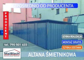 Wiata Altana Śmietnikowa - ŚMIETNIK - GARAŻ BLASZANY - Maj-Blach
