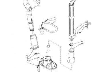 New Holland T6070 Rura ukladu wydech 48039407
