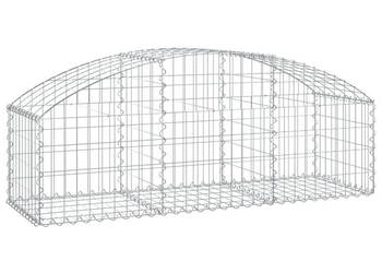 Łukowaty kosz gabionowy 150x50x40/60 cm galwanizowane żelazo WM-153452