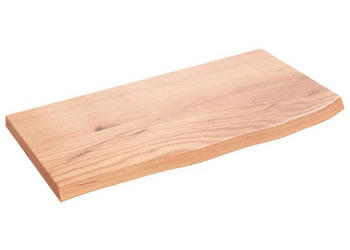 Półka jasnobrązowa 60x30x2 cm lakierowane lite drewno dębowe WM-363644