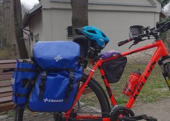 Sakwy rowerowe Crosso Dry x66 system Click niebieskie