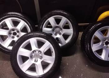 Sprzedam Alufelgi Audi 17 opony zimowe Winter 4 Targum 225/50R17 w dobrym s