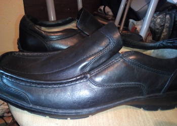 Buty męskie skórzane mokasyny wsuwane firmy CLARKS, roz. 44