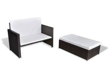 vidaXL Sofa ogrodowa, rattan PE, brązowa(sku43070)