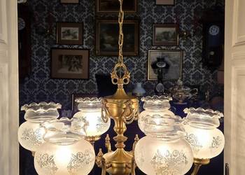 Duży Mosiężny Żyrandol Pałacowy  Lampa wisząca do Dużego Salonu Kalisz Duży Mosiężny Żyrandol Pałacowy  Lampa wisząca do Dużego Salonu Kalisz