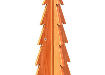 Drewniana choinka do udekorowania brązowa 49 cm sosnowa WM-858176