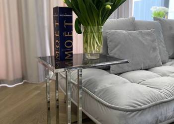 Stolik boczny Olivson MIO wym 60x40x60 stal polerowana