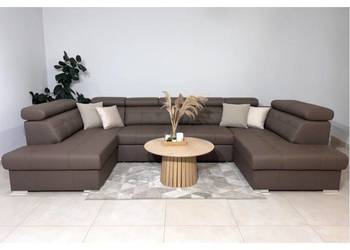 Atlanta narożnik w skórze naturalnej z regulowanymi zagłówkami