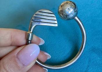 Nowy srebrny brelok golf breloczek unikat srebro 925 vintage