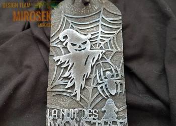 Halloween zakładka do książki ręcznie robiona pająk spooky