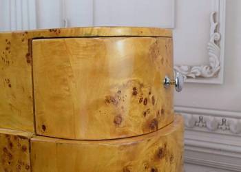 Dwa Nakastliki Stoliki Szafki Nocne Art Deco - Stół 3 Szuflady KOMPLET