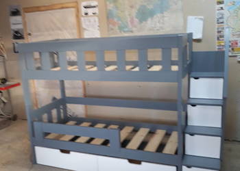 Łóżko piętrowe ze schodkami,schodami