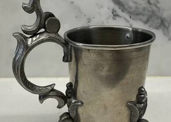 Kubek posrebrzany metalowy z lat PRL-u Kubek posrebrzany metalowy z lat PRL-u