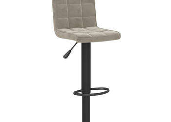 Stołki barowe 2 szt. jasnoszare obite aksamitem WM-335763