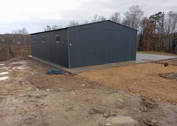 Grafitowy Garaż blaszany Garaże Magazyn Wiata-Hala Stalowa – GRZYWSTAL Grafitowy Garaż blaszany Garaże Magazyn Wiata-Hala Stalowa – GRZYWSTAL