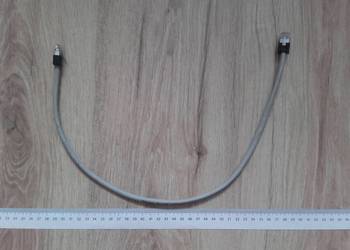 Kabel LAN RJ45 57cm CAT 5e kolor jasno-szary, czarne końcówk
