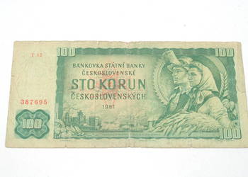 Stary banknot 100 koron Czechosłowacja 1961 unikat kolekcjonerski
