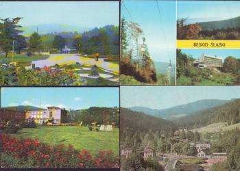 K. Poczt. Beskid Śląski - widoki lata 1970   4 poz.