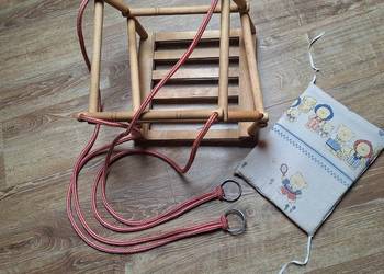 Huśtawka dla dzieci drewniana solidna i mocna + gratis