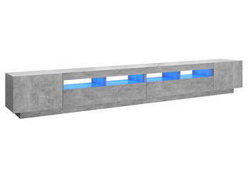 Szafka pod TV z oświetleniem LED szarość betonu 300x35x40 cm WM-3081928
