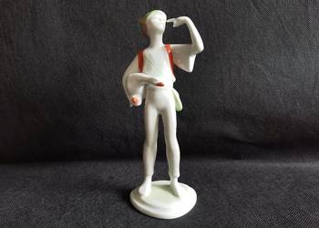 Stara figurka Gęsiarek porcelana Holohaza