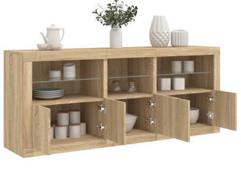 Szafka z oświetleniem LED dąb sonoma 162x37x67 cm WM-3208997