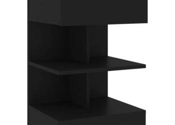 Szafka nocna czarna 40x35x65 cm materiał drewnopochodny WM-808650