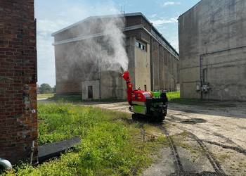 Zdalnie Sterowany Samobieżny Zamgławiacz Gąsienicowy Dezynfekcja