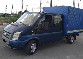 ford transit 2008r skrzynia plandeka 7 osobowy