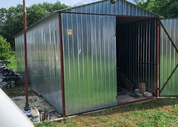 Garaż blaszany, blaszak 10x3x2,4m, pod kombajn do wiśni, przyczepy