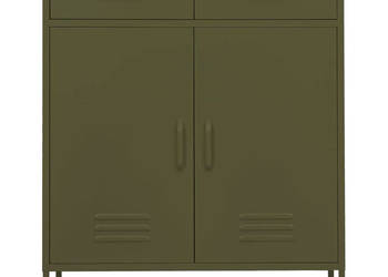 Szafka oliwkowozielona 80x35x1015 cm stalowa WM-336153
