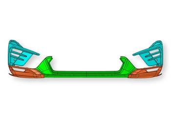 HEICO Volvo XC60 2022–2026 przedni spoiler 5-częściowy