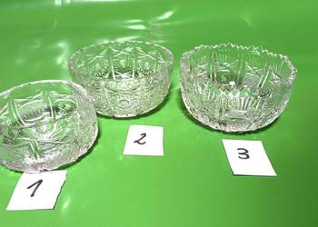 Miseczki kryształowe, miski, kryształy 3 szt.