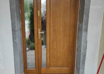 DRZWI ZEWNĘTRZNE WEJŚCIOWE DREWNIANE NA KAŻDY WYMIAR