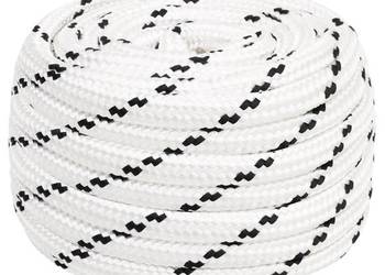 vidaXL Pleciona linka żeglarska, biała, 20 mm x 100 m(SKU:152791)