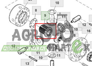 R337538, TR120921 PRZEKŁADNIA ZĘBATA STOŻKOWA Z16 JD