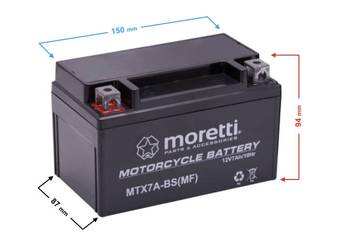 Akumulator Moretti MTX7A-BS, żel,7Ah do skutera nowy Kętrzyn