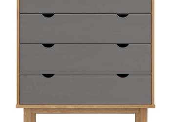 vidaXL Komoda OTTA, brązowo-szara, 76,5x39,5x90 cm(SKU:348583)