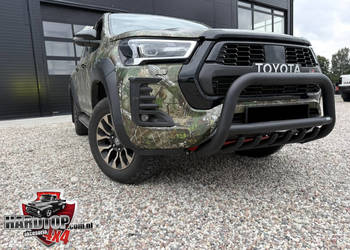 Orurowanie Przednie z Grillem Czarne homologacja Toyota Hilux 2021+