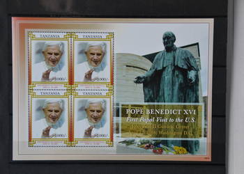 Znaczki. Papież Jan Paweł II i Benedykt Tanzania (IV) ** Ks Chrostowski 137