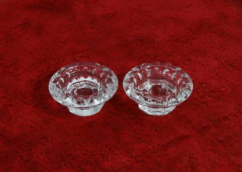 Para Szklanych Świeczników – Vintage France – Solidne Szkło