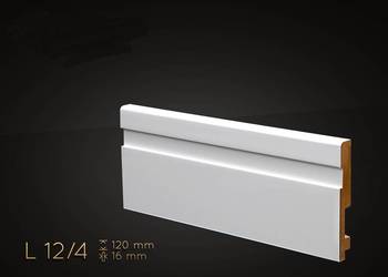 Listwa przypodłogowa MDF L12/4 - lakierowana na biało
