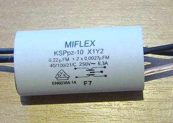 Kondensator przeciwzakłóceniowy KSPpz-10 0,22µF+2x2700pF