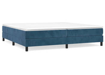 Rama łóżka bez materaca ciemnoniebieska aksamitna 200x200 cm WM-3120794