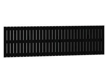 Wezgłowie łóżka czarne 204x3x60 cm lite drewno sosnowe WM-824832